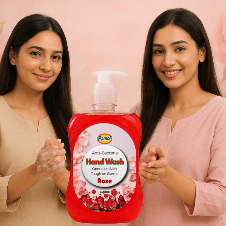 🧴 Pamoi Hand Wash Liquid – Anti-bacterial Rose