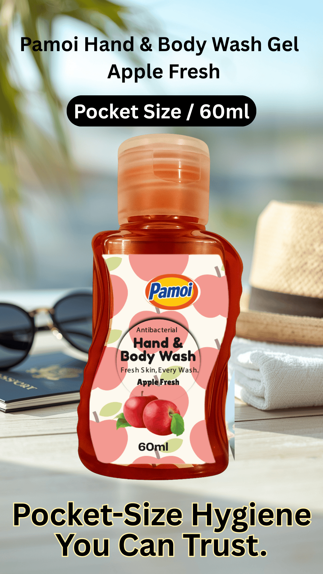 Pamoi Hand & Body Wash Gel Apple Fresh