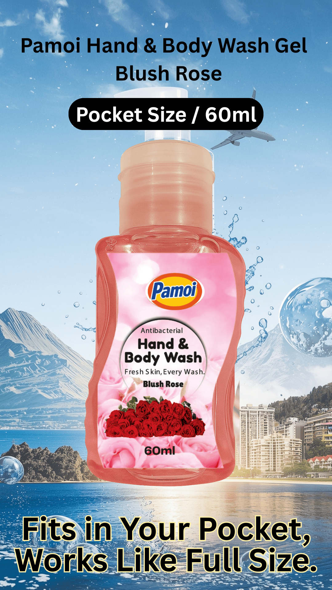 Pamoi Hand & Body Wash Gel Blush Rose