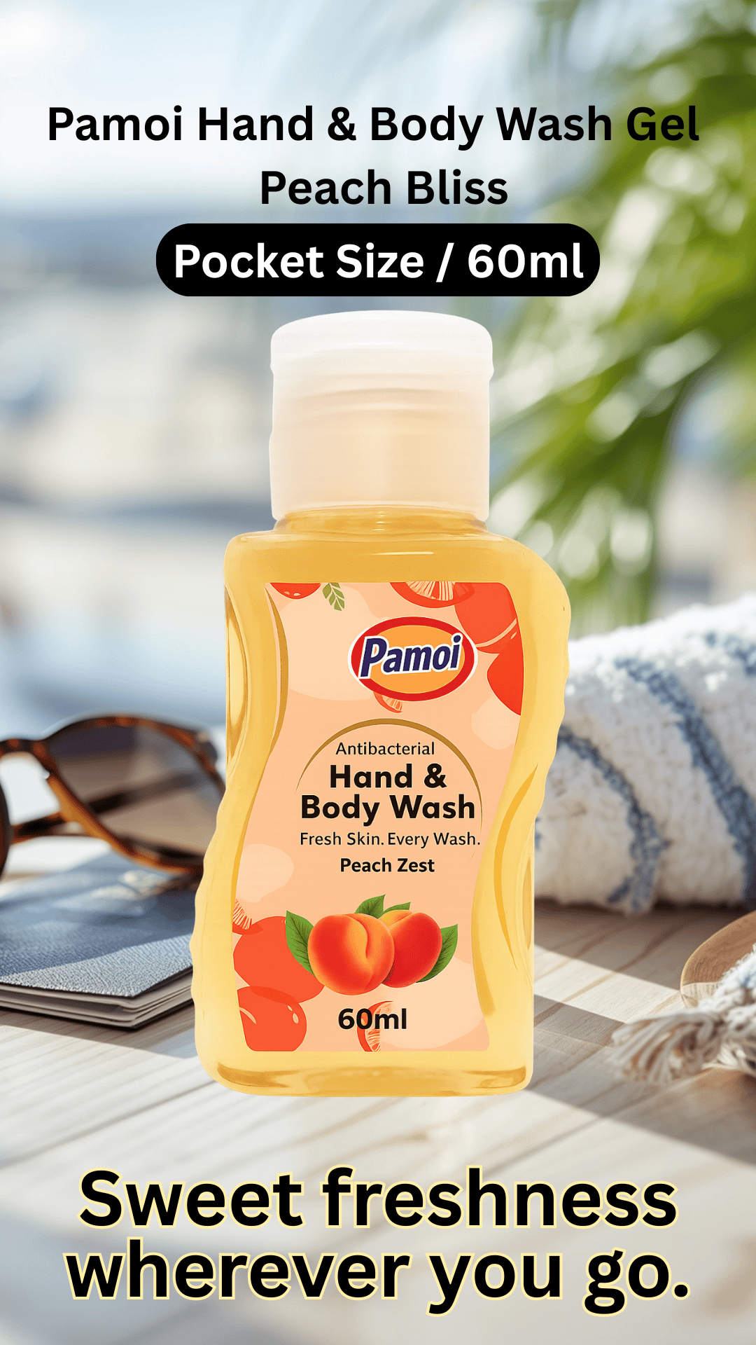 Pamoi Hand & Body Wash Gel Peach Bliss
